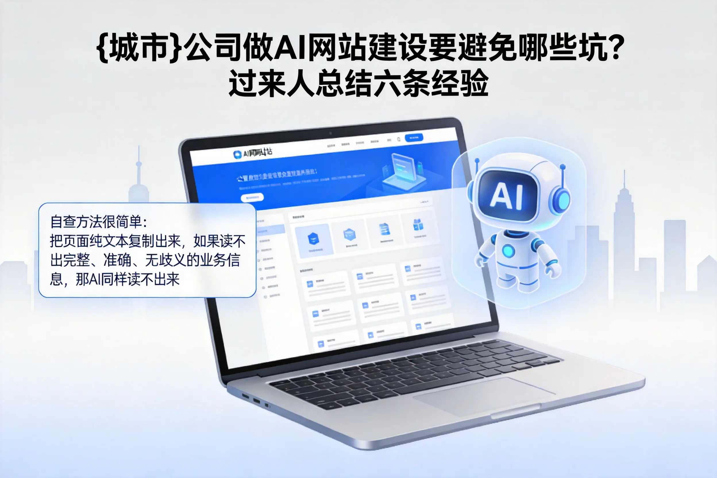 黑河公司做AI网站建设要避免哪些坑？过来人总结六条经验