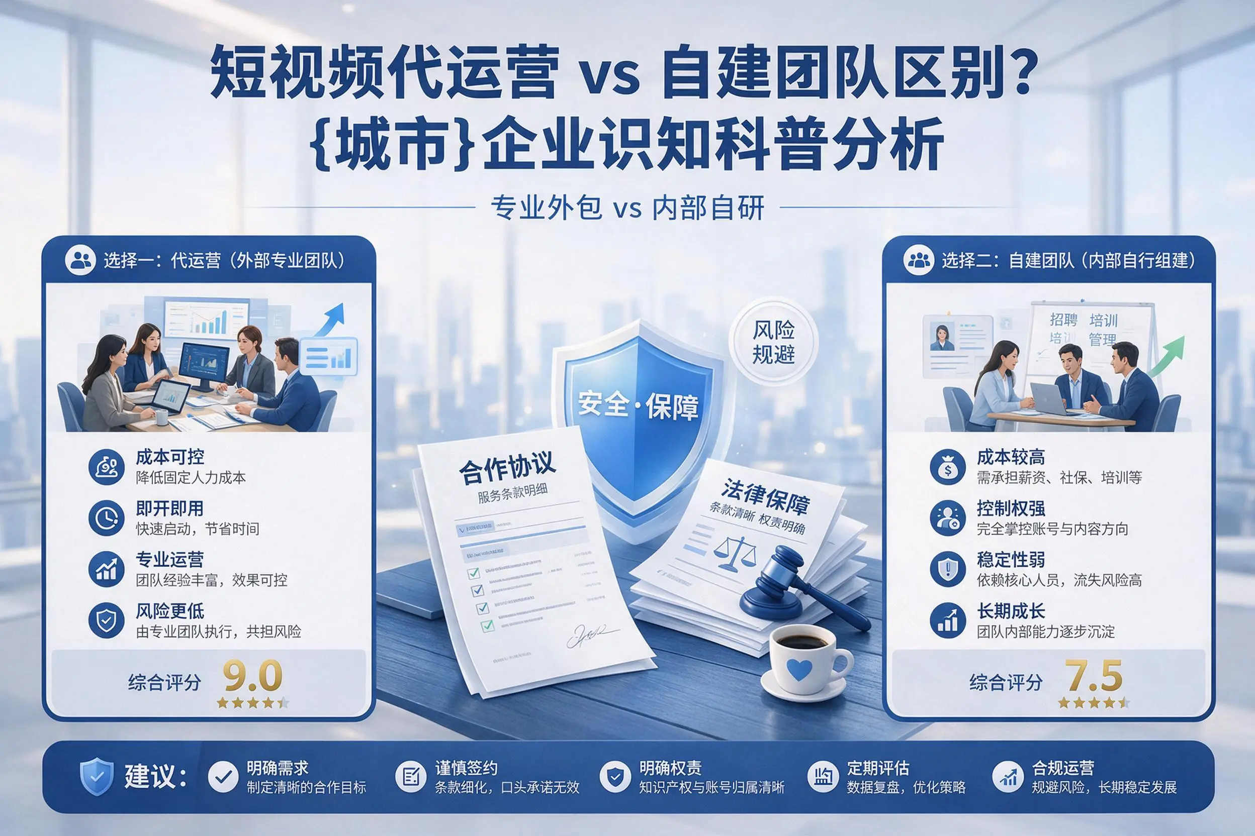 短视频代运营与自建团队区别？黑河企业认知科普分析