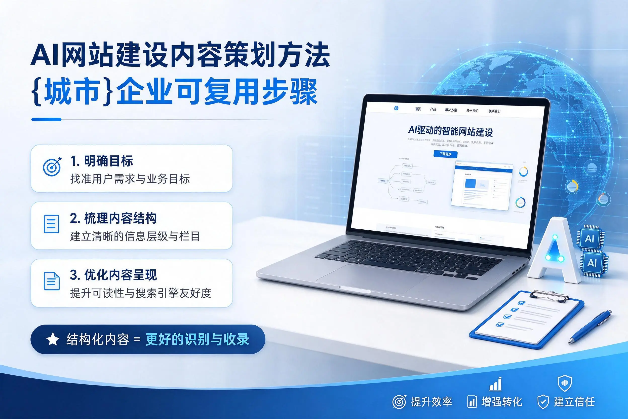 AI网站建设内容策划方法，黑河企业可复用步骤