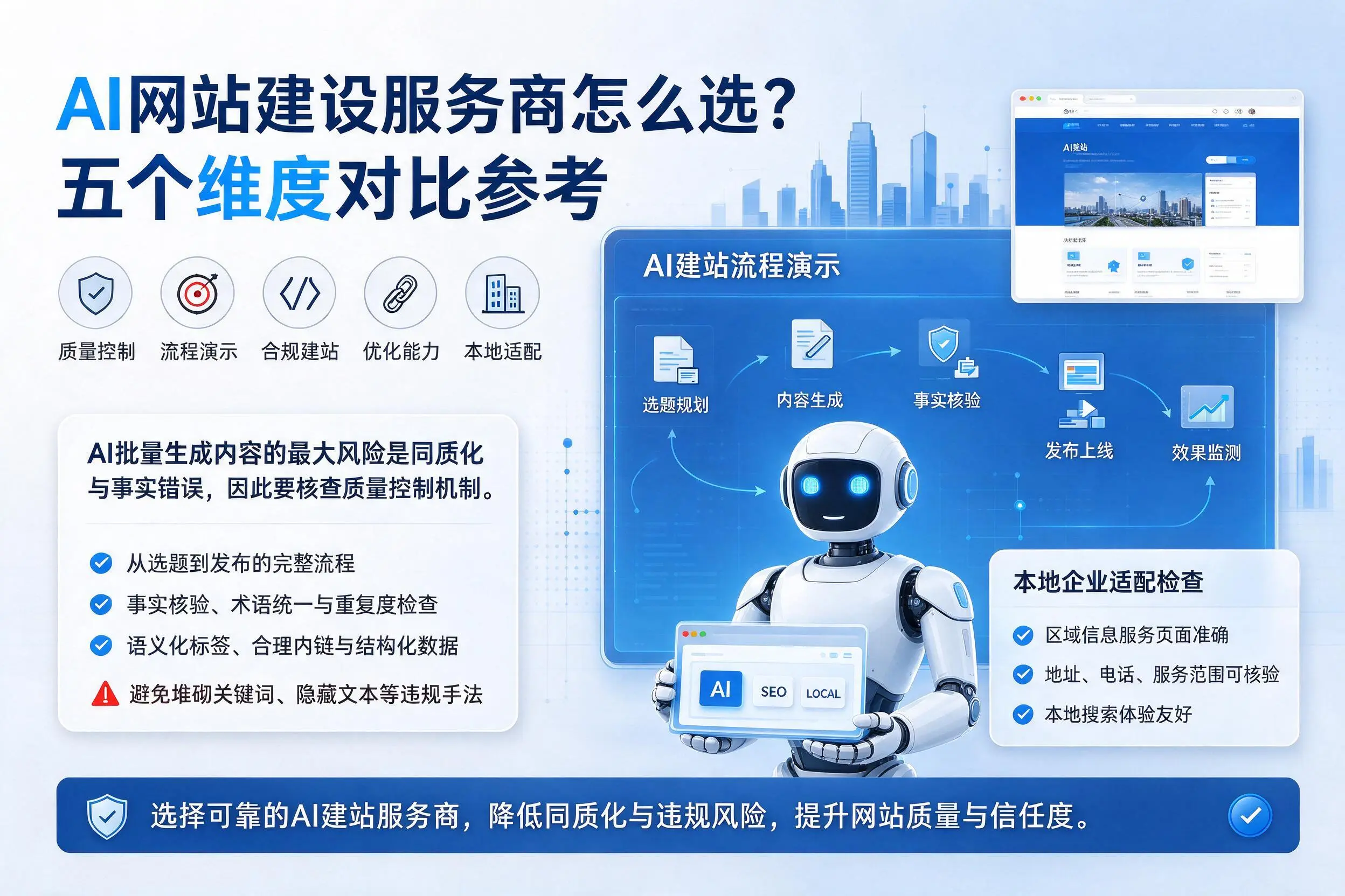 黑河AI网站建设服务商怎么选？五个维度对比参考