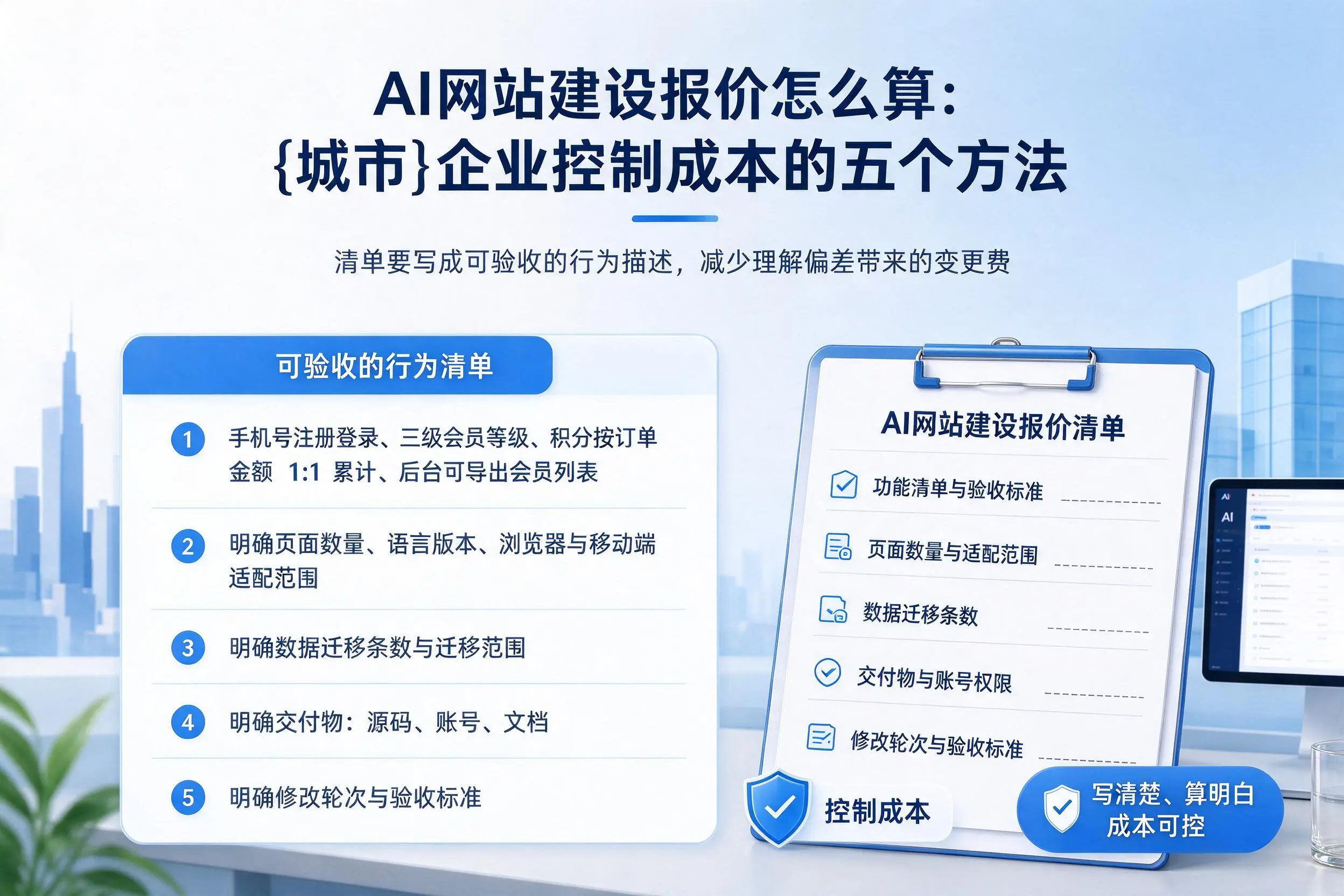 AI网站建设报价怎么算:黑河企业控制成本的五个方法